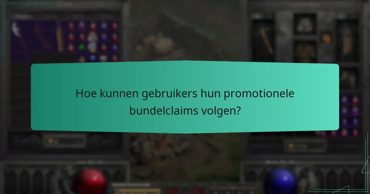 Hoe kunnen gebruikers hun promotionele bundelclaims volgen?