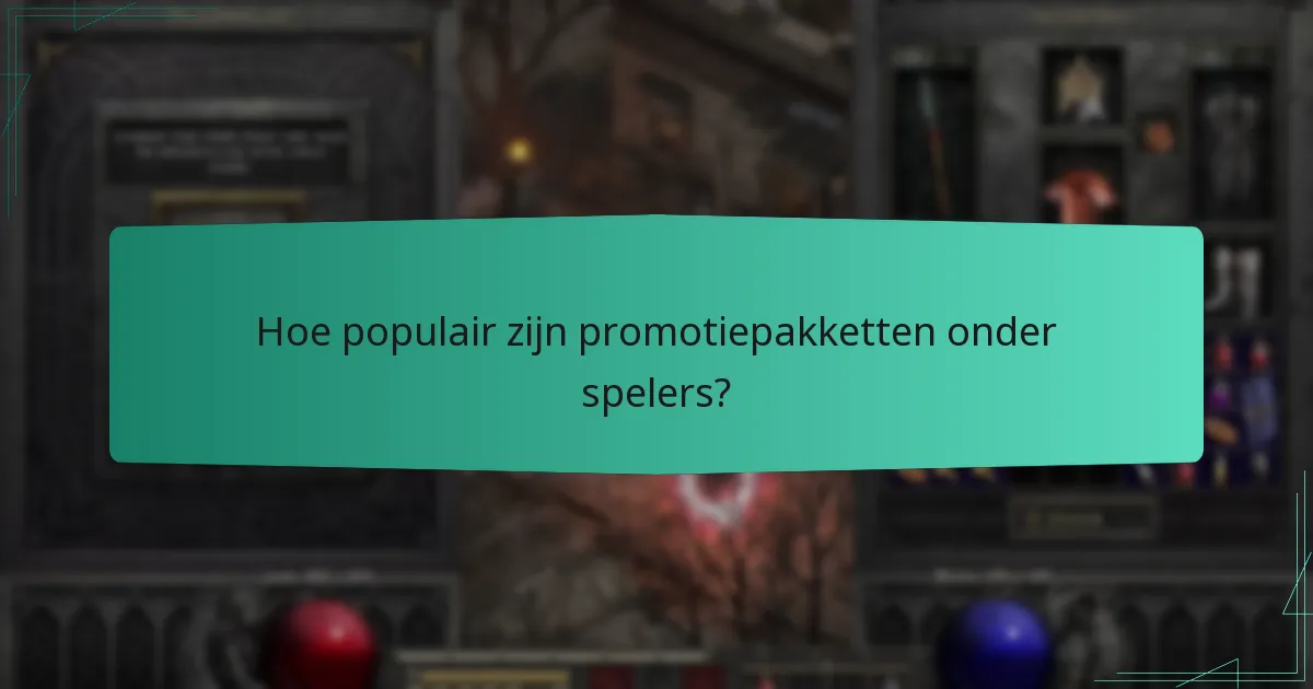 Hoe populair zijn promotiepakketten onder spelers?