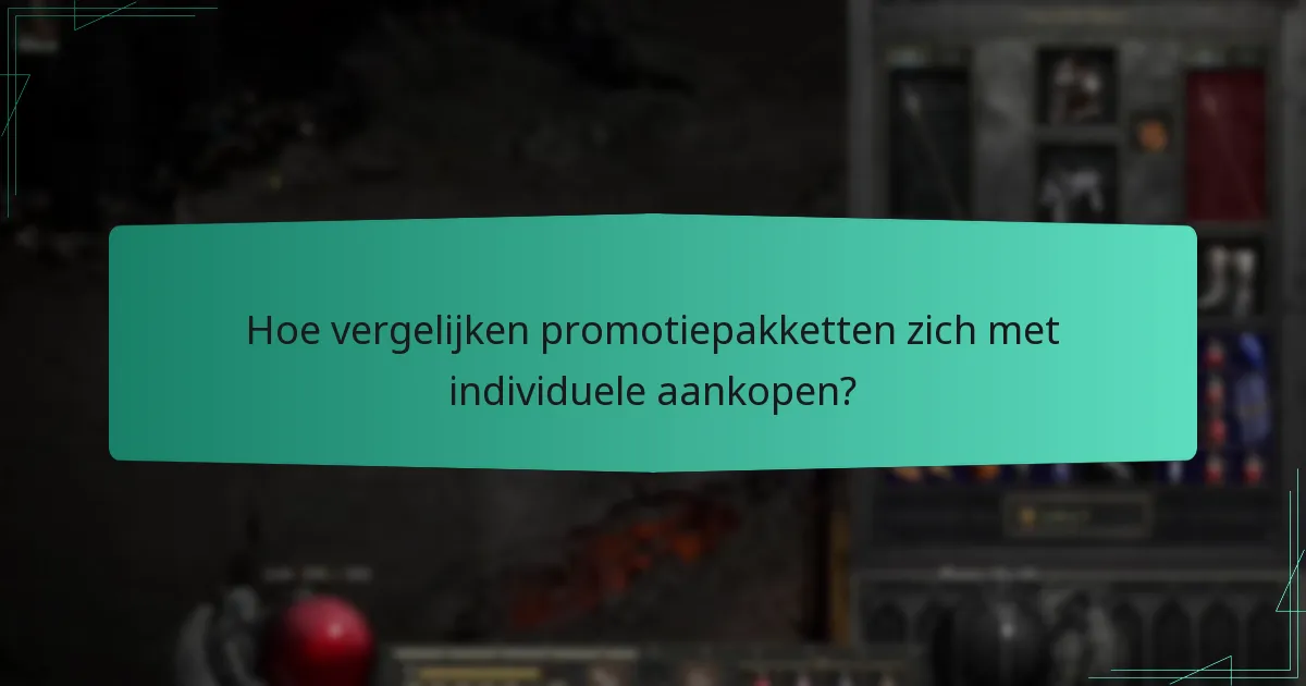 Hoe vergelijken promotiepakketten zich met individuele aankopen?