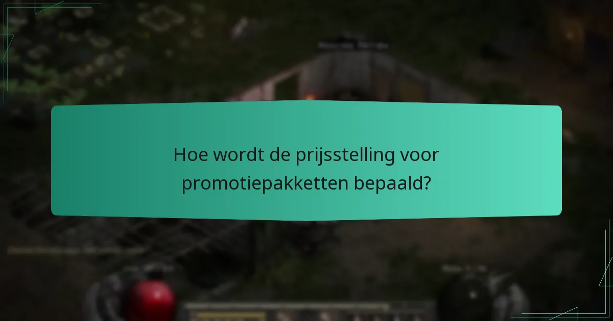 Hoe wordt de prijsstelling voor promotiepakketten bepaald?
