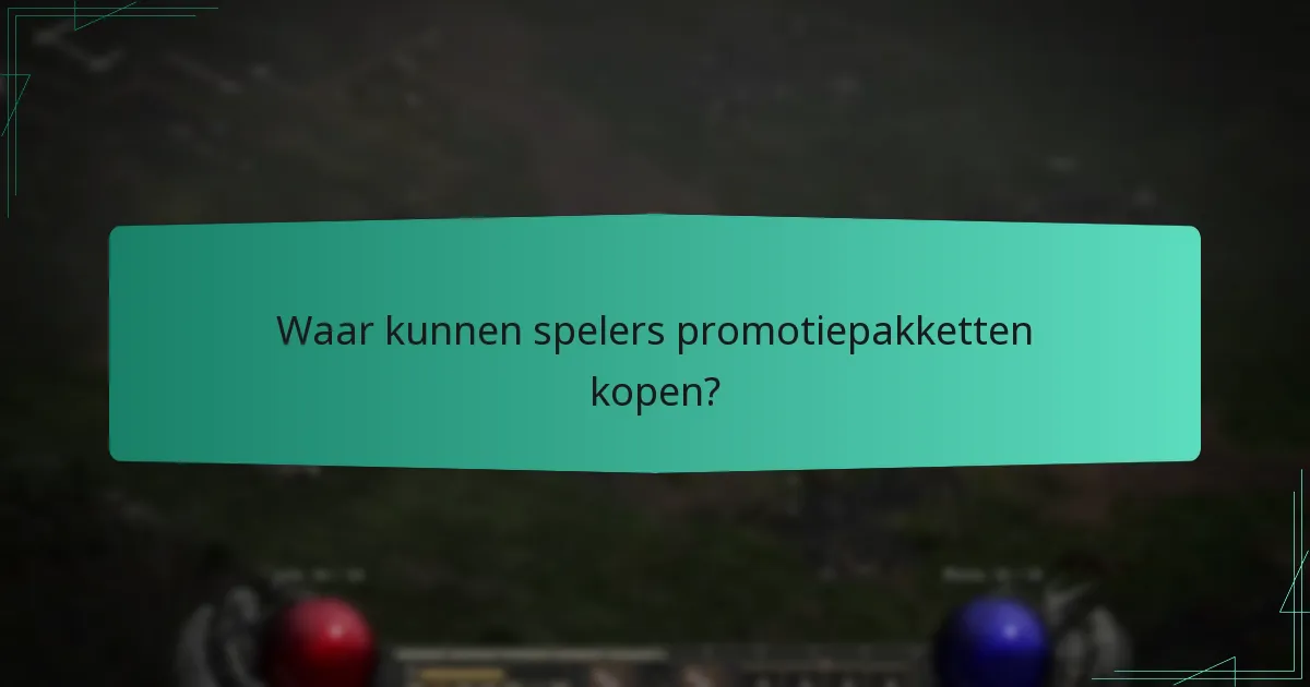 Waar kunnen spelers promotiepakketten kopen?