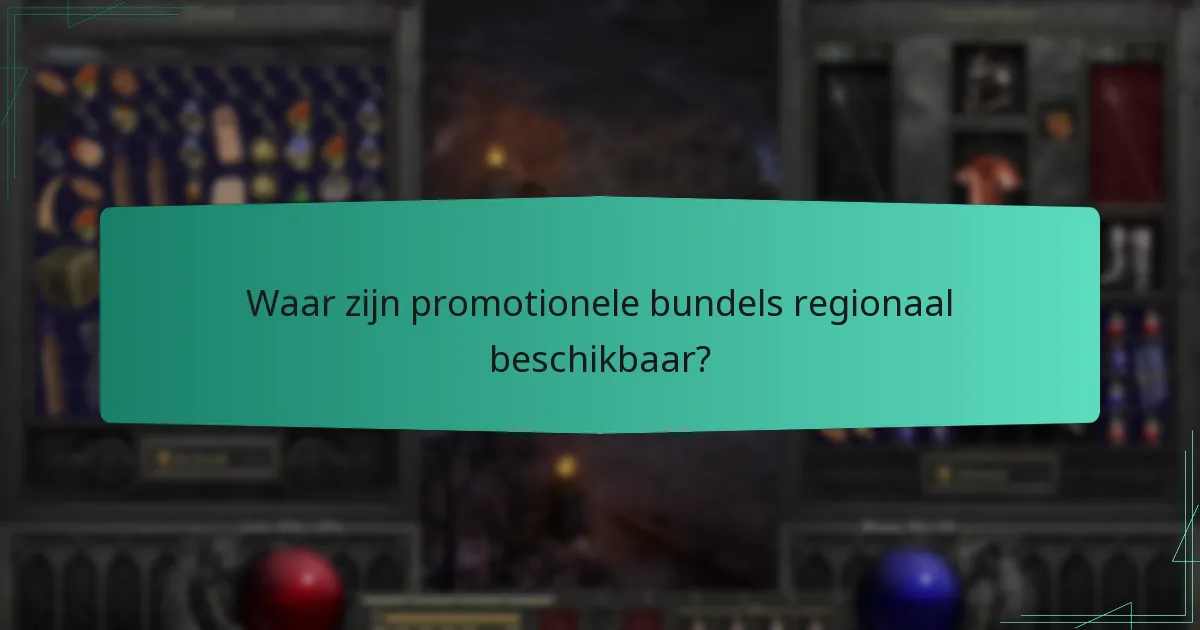 Waar zijn promotionele bundels regionaal beschikbaar?