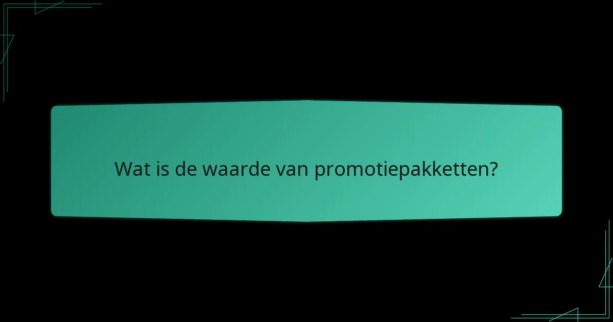 Waar kunnen spelers promotiepakketten kopen?