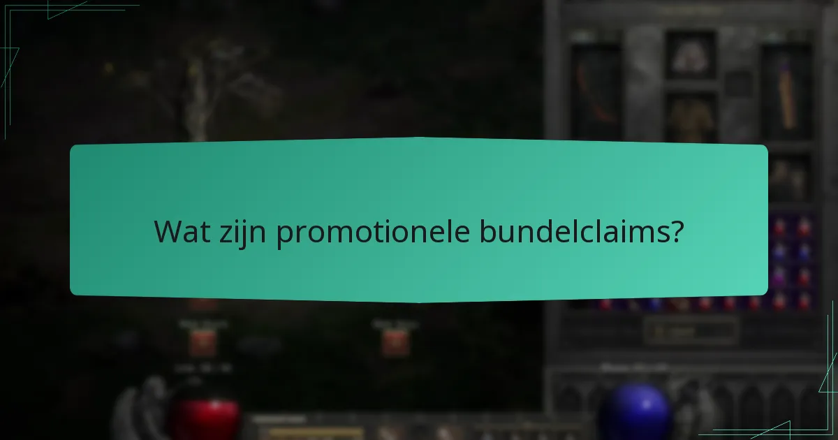 Hoe een promotionele bundelclaim in te dienen?