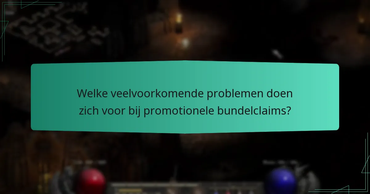 Welke veelvoorkomende problemen doen zich voor bij promotionele bundelclaims?
